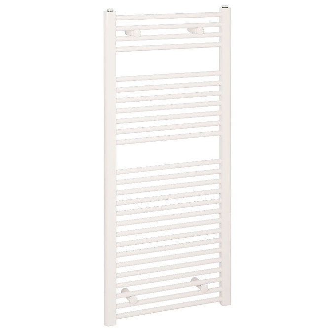 Reina Diva H1200 x W400mm White Flat Electric Towel Rail Large Image