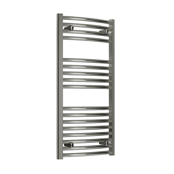 Reina Diva H1200 x W450mm Chrome Curved Electric Towel Rail Large Image