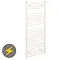Reina Diva H800 x W400mm White Curved Electric Towel Rail Large Image