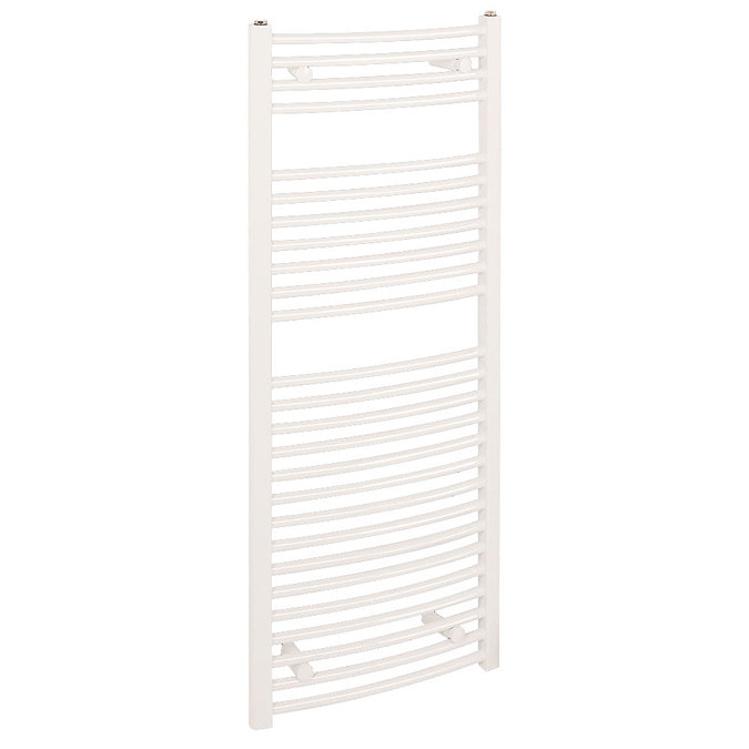 Reina Diva H1200 x W500mm White Curved Electric Towel Rail Large Image