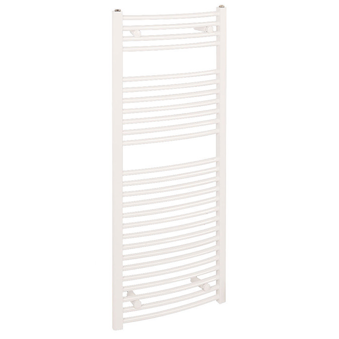 Reina Diva H1200 x W600mm White Curved Electric Towel Rail Large Image