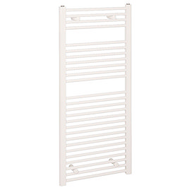 Reina Diva H1200 x W600mm White Flat Electric Towel Rail Large Image