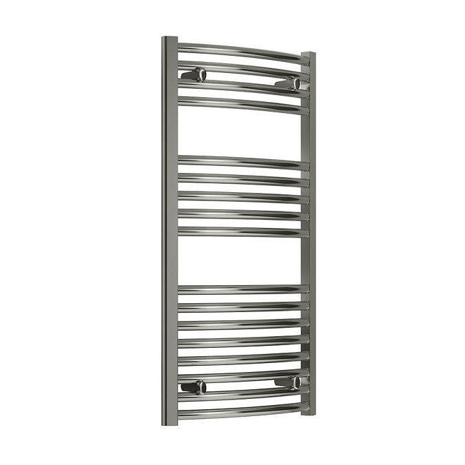 Reina Diva H1400 x W500mm Chrome Curved Electric Towel Rail Large Image