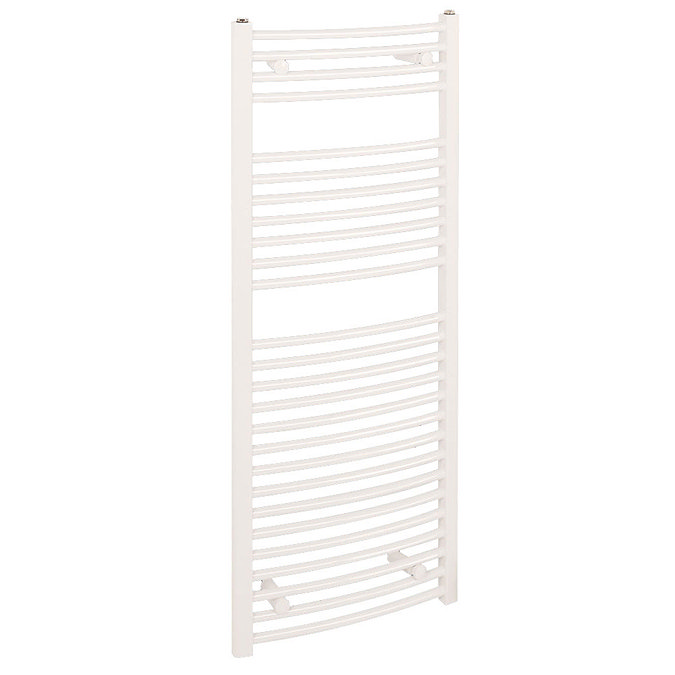 Reina Diva H800 x W400mm White Curved Electric Towel Rail Large Image