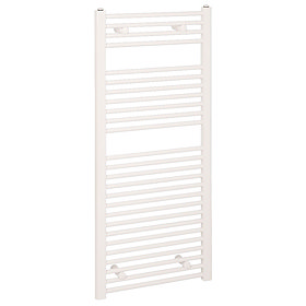 Reina Diva H800 x W400mm White Flat Electric Towel Rail Large Image