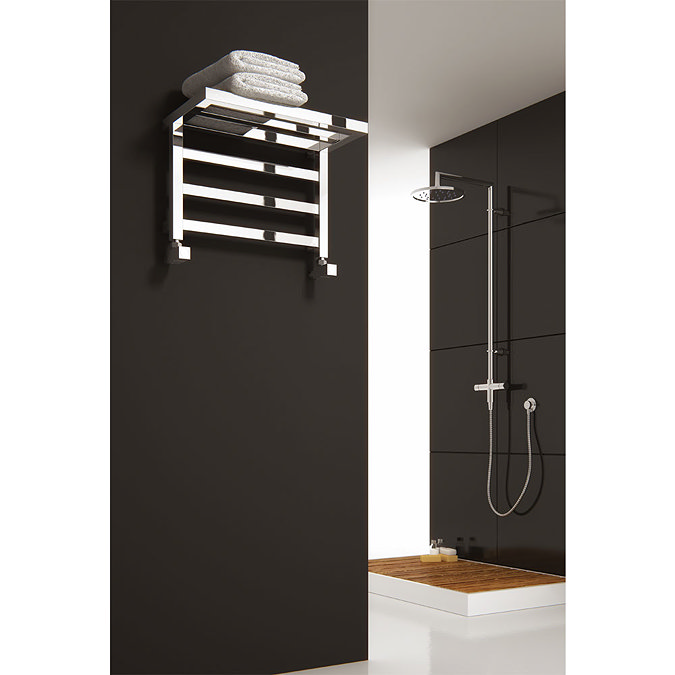 Reina Elvina Steel Designer Radiator - 350 x 500mm - Chrome Profile Large Image