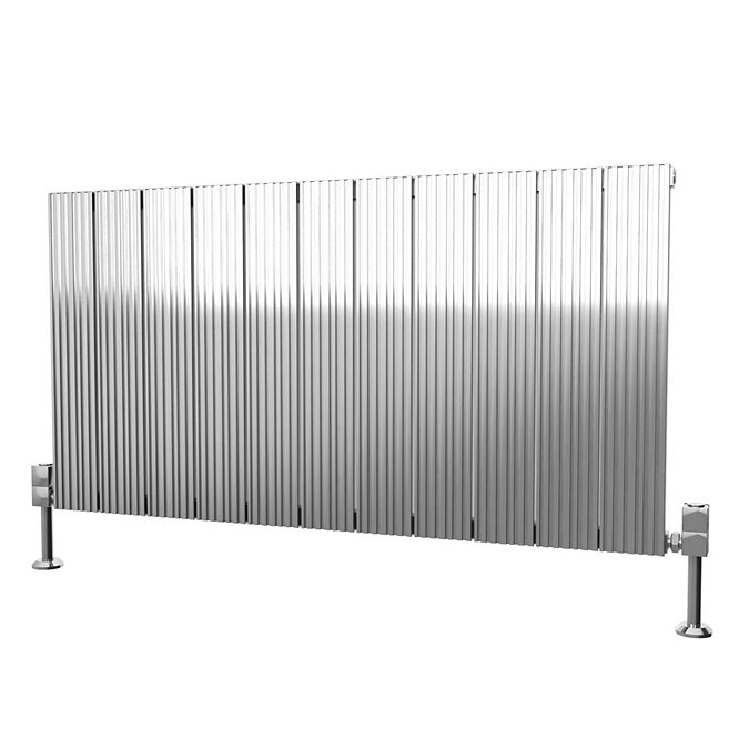 Reina Enzo Horizontal Aluminium Radiator - Polished Large Image