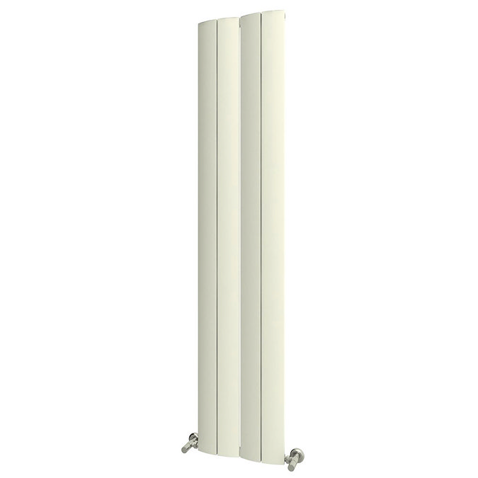 Reina Evago Vertical Aluminium Radiator - White Large Image