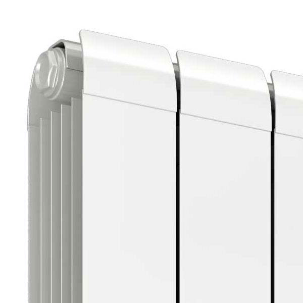Reina Evie Vertical Aluminium Radiator - White Feature Large Image