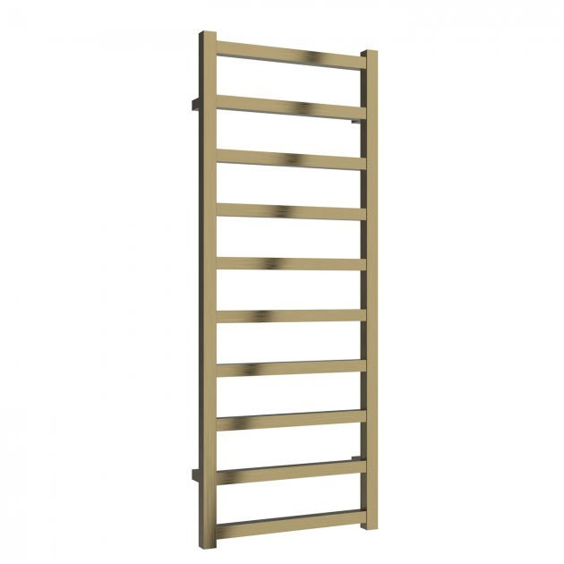 Reina Fano Designer Heated Towel Rail 1240 x 485mm - Satin Bronze - A-FNO1245Z  Profile Large Image