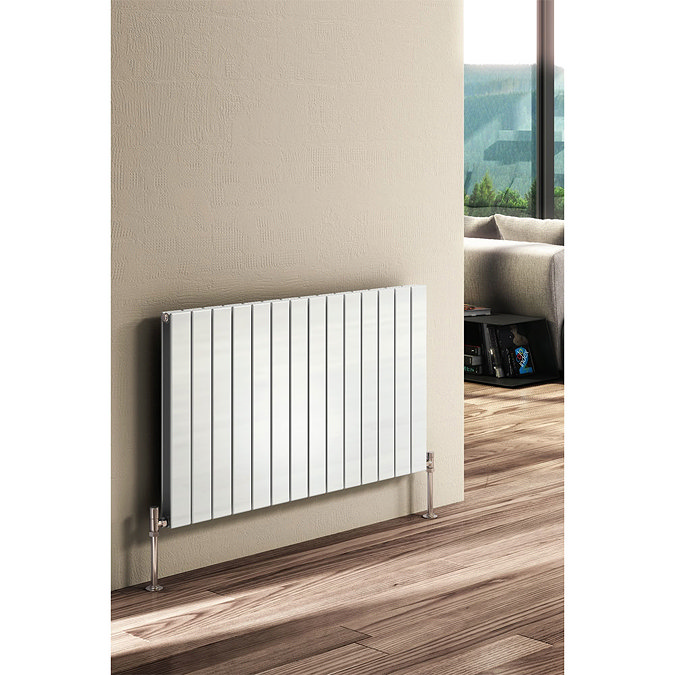 Reina Flat Horizontal Double Panel Designer Radiator - Anthracite Profile Large Image