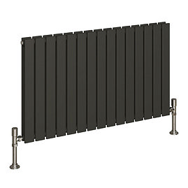 Reina Flat Horizontal Double Panel Designer Radiator - Anthracite