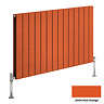 Reina Flat Horizontal Double Panel Designer Radiator - 600 x 440mm - Pure Orange Large Image
