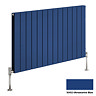 Reina Flat Horizontal Double Panel Designer Radiator - 600 x 440mm - Ultramarine Blue Large Image