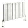 Reina Flat Horizontal Double Panel Designer Radiator - White Large Image