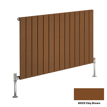 Reina Flat Horizontal Single Panel Designer Radiator - RAL Colour Options  Profile Large Image