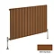 Reina Flat Horizontal Single Panel Designer Radiator - 600 x 810mm - Clay Brown Large Image