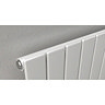 Reina Flat Horizontal Single Panel Designer Radiator - White Profile Large Image