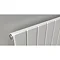 Reina Flat Horizontal Single Panel Designer Radiator - White Profile Large Image