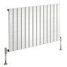 Reina Flat Horizontal Single Panel Designer Radiator - White Large Image