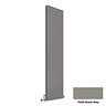 Reina Flat Vertical Double Panel Designer Radiator - 1600 x 218mm - Stone Grey Large Image