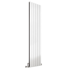 Reina Flat Vertical Double Panel Designer Radiator - White Large Image