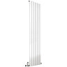 Reina Flat Vertical Single Panel Designer Radiator - White Large Image