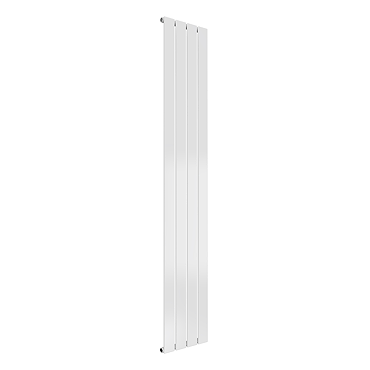 Reina Flat Vertical Single Panel Designer Radiator - White Profile Large Image