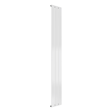 Reina Flat Vertical Single Panel Designer Radiator - White Profile Large Image