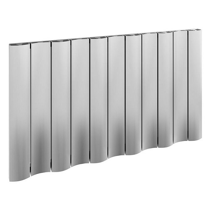 Reina Gio Horizontal Double Panel Aluminium Radiator - Polished Large Image