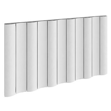 Reina Gio Horizontal Double Panel Aluminium Radiator - White Profile Large Image