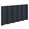 Reina Gio Horizontal Single Panel Aluminium Radiator - Anthracite Large Image