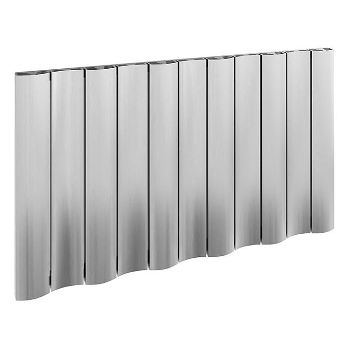 Reina Gio Horizontal Single Panel Aluminium Radiator - Polished Large Image