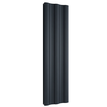 Reina Gio Vertical Double Panel Aluminium Radiator - Anthracite Profile Large Image