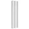 Reina Gio Vertical Double Panel Aluminium Radiator - White Large Image