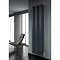 Reina Gio Vertical Single Panel Aluminium Radiator - Anthracite Profile Large Image