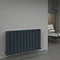 Reina Greco Horizontal Single Panel Aluminium Radiator - Anthracite Profile Large Image