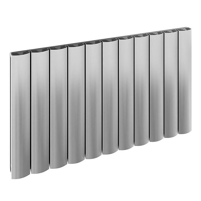 Reina Greco Horizontal Single Panel Aluminium Radiator - Polished Large Image