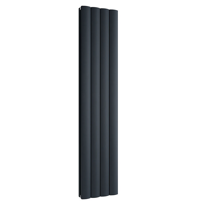 Reina Greco Vertical Double Panel Aluminium Radiator - Anthracite Large Image