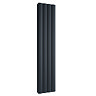 Reina Greco Vertical Double Panel Aluminium Radiator - Anthracite Large Image