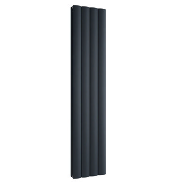 Reina Greco Vertical Double Panel Aluminium Radiator - Anthracite Profile Large Image