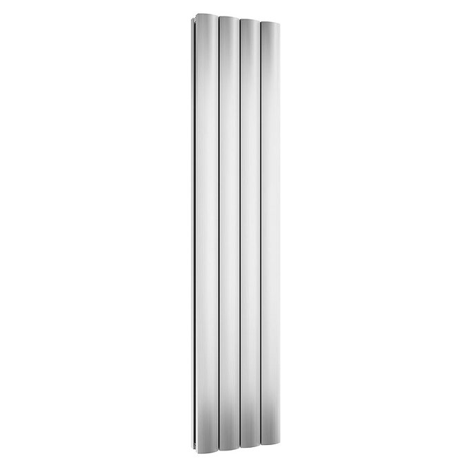 Reina Greco Vertical Double Panel Aluminium Radiator - Polished Large Image