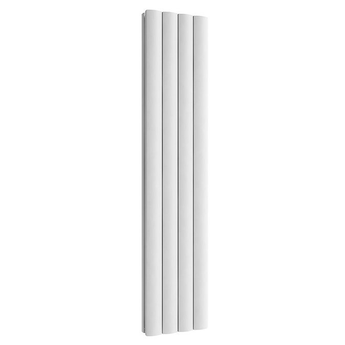 Reina Greco Vertical Double Panel Aluminium Radiator - White Large Image