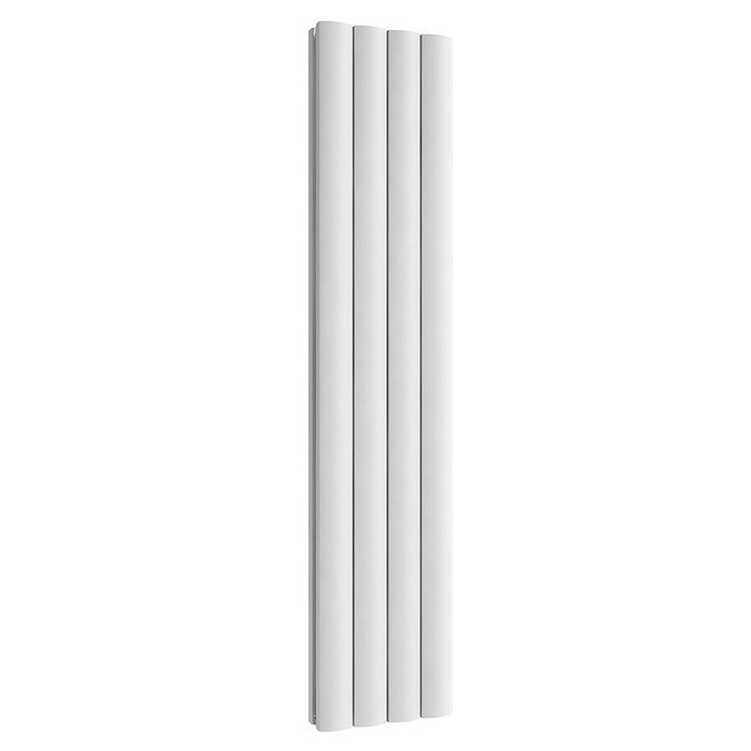 Reina Greco Vertical Double Panel Aluminium Radiator - White Large Image