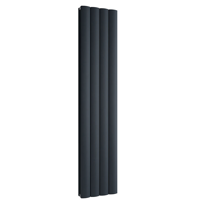 Reina Greco Vertical Single Panel Aluminium Radiator - Anthracite Large Image