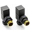 Reina Loge Angled Radiator Valves - Anthracite Large Image