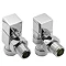 Reina Loge Angled Radiator Valves - Chrome Large Image