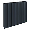 Reina Luca Horizontal Double Panel Aluminium Radiator - Anthracite Large Image