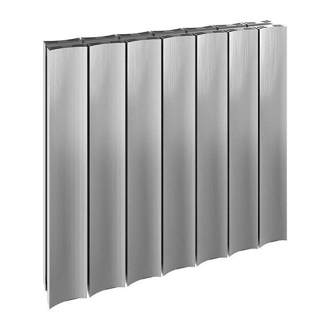 Reina Luca Horizontal Double Panel Aluminium Radiator - Polished Large Image