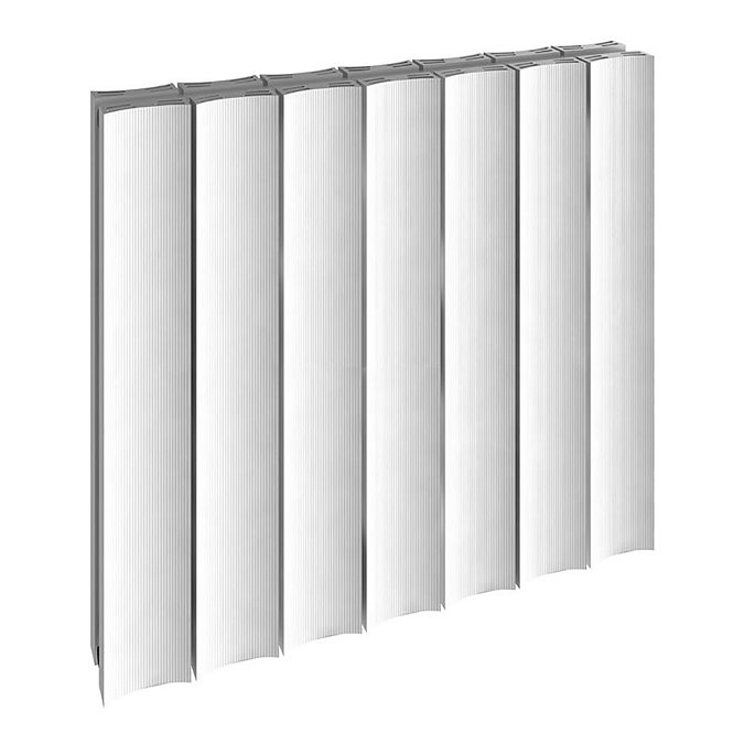 Reina Luca Horizontal Double Panel Aluminium Radiator - White Large Image